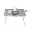 Laptop Lap Desk with Cooling Fan - Adjustable with Light,