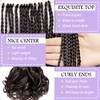 WOKAA French Curly Braiding Hair Prelooped 18 Inch Dark Brown