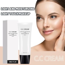 Crema Cc Correctora Del Tono De Piel Fps 50, Nueva Crema Cc De Cosméticos, Prebase De Maquillaje, Corrector Hidratante Para El Tono De Piel (Natural, 1 Unidad)