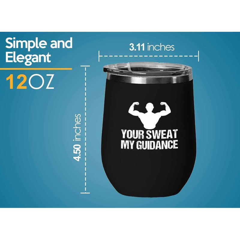 Luxe Gifting Personal Trainer Black Edition Wine Tumbler 12oz -