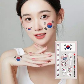 태극마크 레터링 물타투 태극기 타투 스티커 M12822 Taegeuk Mark Lettering Water Tattoo Taegeukgi Tattoo Sticker M12822