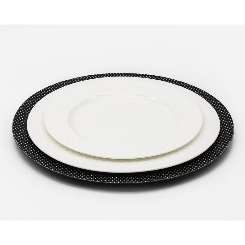 Godinger Charger Plate Black Acrylic – Set of 4
