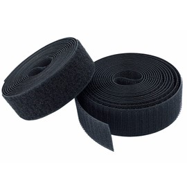 KLEBASTO Velcro Tape for Sewing, Set Hook Tape and Velcro Tape for Sewing, High Locking Force (Black, 30 mm x 6 m)