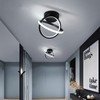 CANEOE Black Led Ceiling Light, 6000K Lighting Fixtures, Metal Creative