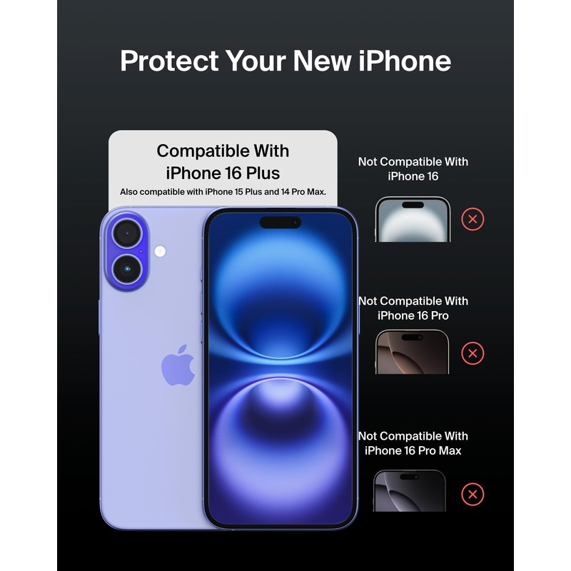 Belkin Belkin ScreenForce InvisiGlass Treated Screen Protector for iPhone 16