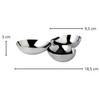 EDZARD Luma Tripple Bowl Diameter 18.5 cm Stainless Steel Serving