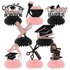 BOMXOI 8PCS Cosmetology School Survivor Honeycomb Centerpieces Cosmetology Graduation Decorations
