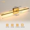 fengkiop Modern Bathroom Vanity Light 24 Inch, 18W Brushed Brass