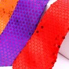 EAJORN Shining Sequins Tie Stage Glitter Paillette Adjustable Zipper Necktie