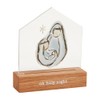 Mud Pie Led Acrylic Christmas Sitter, Holy, 6" x 5