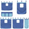 vidaXL Cabin Bed Curtains Blue Polyester