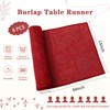 LuoluoHouse Burgundy Table Runner Roll Farmhouse Burlap Table Runners 6