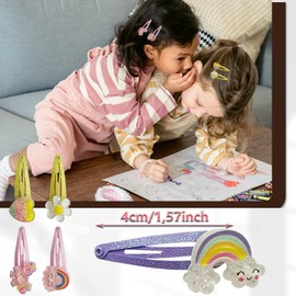 WhaleO Pack of 16 Hair Clips Girls Hair Clips Girls Hair Clips Kids Unicorn Mermaid Butterfly Flowers Shell Rainbow Hearts