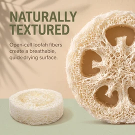 Esponja Vegetal Natural Lufa Blanca para Jabón Casero y Exfoliación Corporal (10 Pzas)
