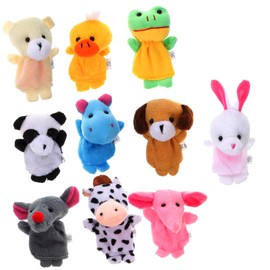 Abaodam Juego De 10 Uds. Animales títeres de Dedo títeres de Animales Cuentos Infantiles con títeres Marionetas de Dedo Juguetes Lindas Marionetas de Mano cesto muñeca Que Cuenta Cuentos