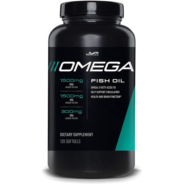 Omega JYM Fish Oil Capsules - Omega 3 Fatty acids, EPA, DHA and DPA | JYM Supplement Science | Omega, 120 Count