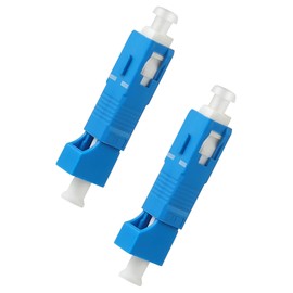 2Pcs Singlemode SC/UPC Male to LC/UPC Female Adapter Fiber Optic Connector FTTH Adaptor Convertor for Visual Fault Locator Single Mode 9/125um Optical Adapter for VFL