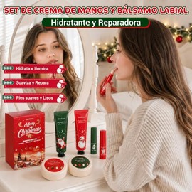 6PC Crema para Manos, Balsamo Labial y Crema para Pies, Hidratante Intensivo, Repara la Piel Seca y Agrietada, Kit de Viaje Ideal para Desplazamientos