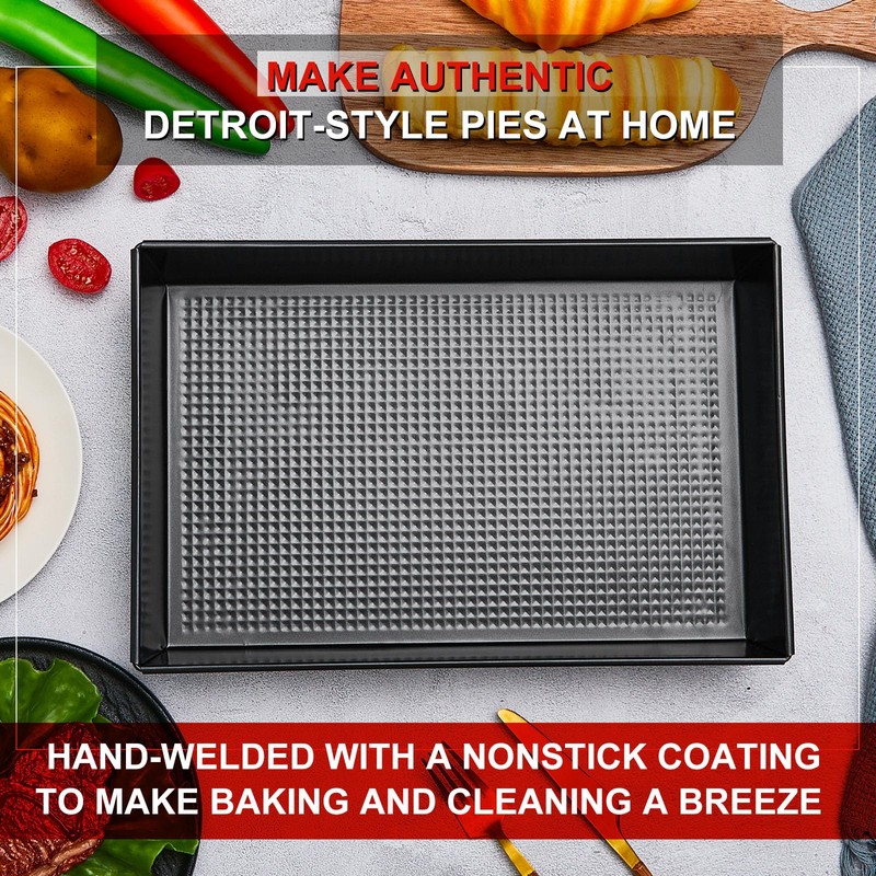 RimCereal 6 Pcs Detroit Style Pizza Pan 10 x 14