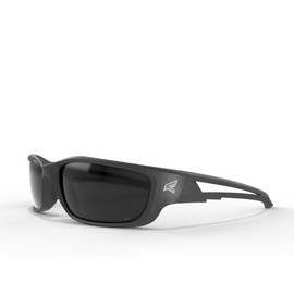 EDGE SK-XL116VS Kazbek XL Wrap-Around Anti-Fog/Vapor Shield Safety Glasses, Anti-Scratch, Non-Slip, UV 400, Military Grade, ANSI/ISEA & MCEPS Compliant, XL Wide Fit (Black Frame, Smoke Lens)