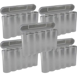 Birdz 5 Clear 18650 & CR123A 6 Battery Holder Storage Case for 18650 Batteries
