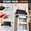2pcs Heavy-Duty Wall Mounted Ladder Hook, Steel Ladder Storage Hanger