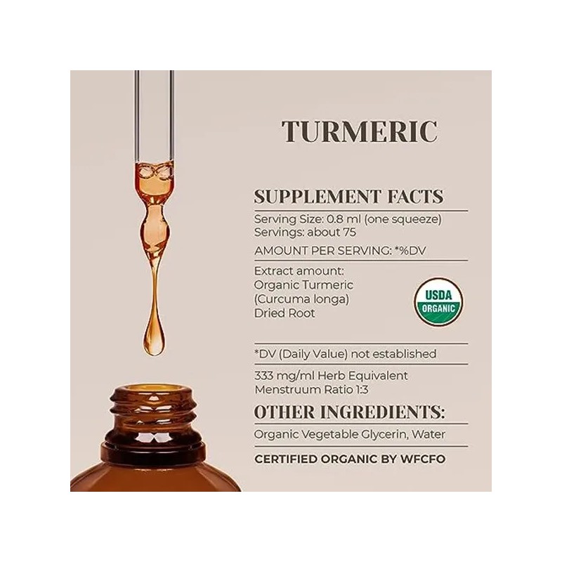 Garden Organics Extracto Orgánico De Cúrcuma 2 Oz