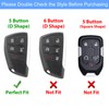 5 Button TPU Key Fob Cover with Leather Keychain, Compatible