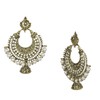 Bodha Antique Silver Traditional Indian Chandbali Earring (SJ_936)