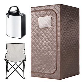 TaTalife Portable Steam Sauna,Full Size Personal Home Sauna, with1000W Steam Generator and Timing Control Remote, Foldable Chair, Steam Saunas for Home Spa (33.85" x 33.85" x 65.74")