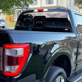 Xinghe for Ford F150 F250 F350 2015-2025 2026, Rear Middle Window American Flag Decals, Matte Black USA Flag Decal for Truck Back Window, for Ford Raptor 2015-2025 2026 Accessories