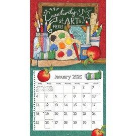 Lang, Schoolhouse 2026 Wall Calendar by Susan Winget, 13.4'' X 12'', 12-Month Calendar with Stapled Binding