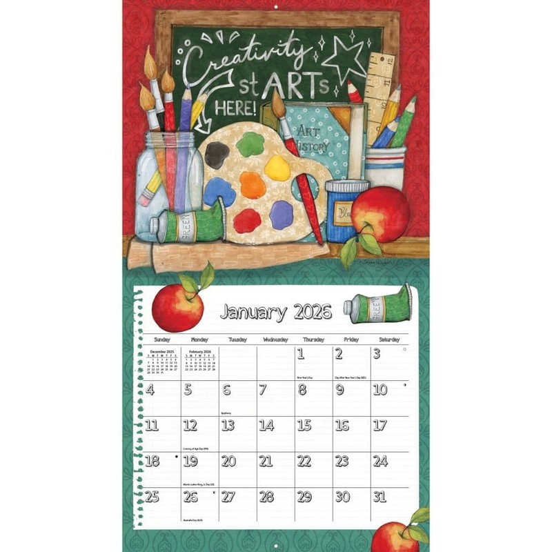 Lang, Schoolhouse 2026 Wall Calendar by Susan Winget, 13.4'' X