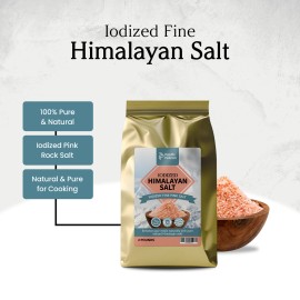 Pacific Pelican Iodized Himalayan Pink Salt | Fine Grain, 2 lbs | Natural