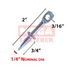 2" Eye Lag Self Tapping Drilling Point Dura-Screws Zinc (Qty
