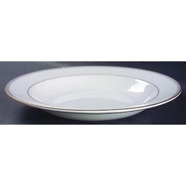 Wedgwood Golden Grosgrain Large Rim Soup Bowl, Fine China Dinnerware