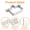 MOROBOR Downspout Fasteners, 2 Pcs White Downspout Wall Bracket Downspout