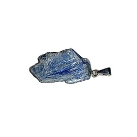 Sublime Gifts 1pc Raw Blue Kyanite with Mica Rough Natural Premium Quality Free Form Pendant with Bail Loop
