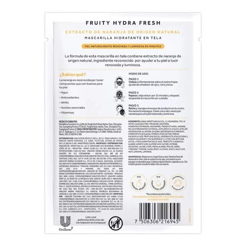 Pond's Mascarilla Facial Pond's Juice Collection Naranja 26 G