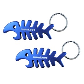 munkees 2 x Key Chain Fish Pendant Figurine Bottle Opener Twin Pack Blue 342869, blue