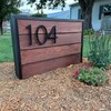 5" Floating House Number, Metal Modern House Numbers, Garden Door