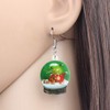 BAMAY Acrylic Christmas Snow Globes Earrings Crystal Ball Dangle Novelty