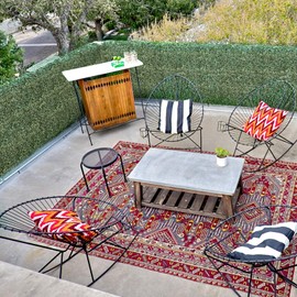 Windscreen4less 12 PCS 20"x20" Artificial Boxwood Panels Faux Plant Grass Green Wall Panel Decoration for Outdoor Indoor Garden Backyard (Buxus White)