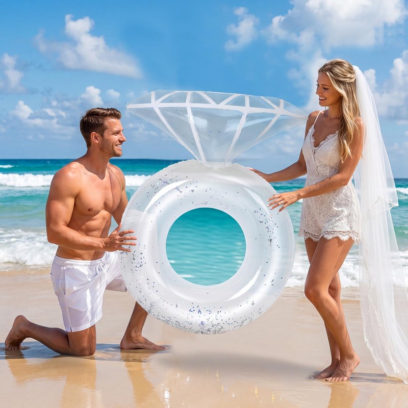 Bride Diamond Ring Pool Float Bachelorette Party Decoration Inflatable Engagement