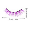 TOVINANNA 3pairs Multi-color Eyelashes Dense Makeup Extensions for for Festivals