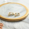 Philip Jones Gold Plated Heart Charm Hoop Earrings