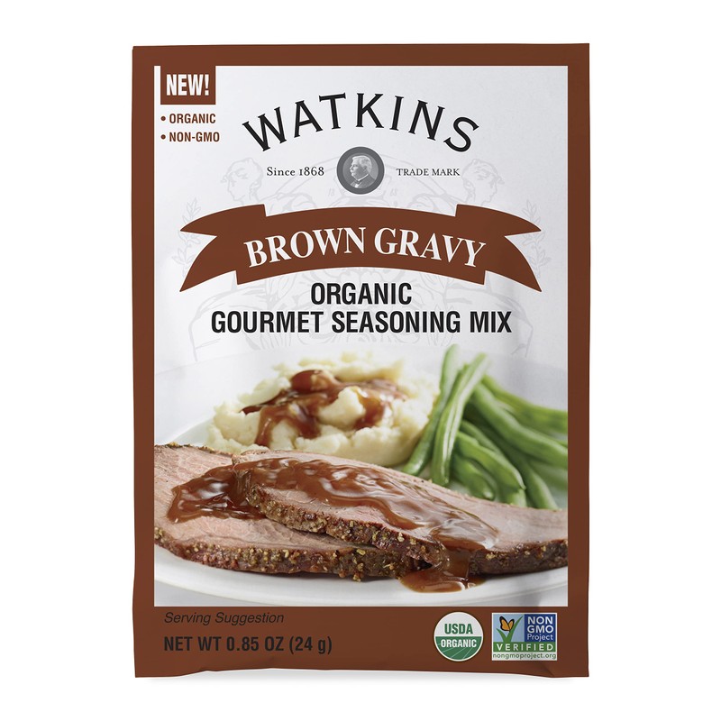 Watkins Organic Brown Gravy Gourmet Seasoning Mix, 0.85 Oz (Pack