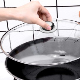 8 PCS Pot Lid Knob Universal Pot Lid Handle Knob Heat Resistant Pot Lid Handle Replacement Round Stainless Steel Pan Lid Knobs Home Kitchen Cookware Pan Cover Parts Set with Screws