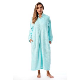 Just Love Plush Zipper Lounger Robe 6729-MNT-2X Mint