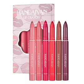 Daconovo Juego de lápices labiales de 6 colores Lápiz labial mate resistente al agua de larga duración